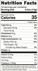 9oz Dried Asian Pears Nutrition Facts