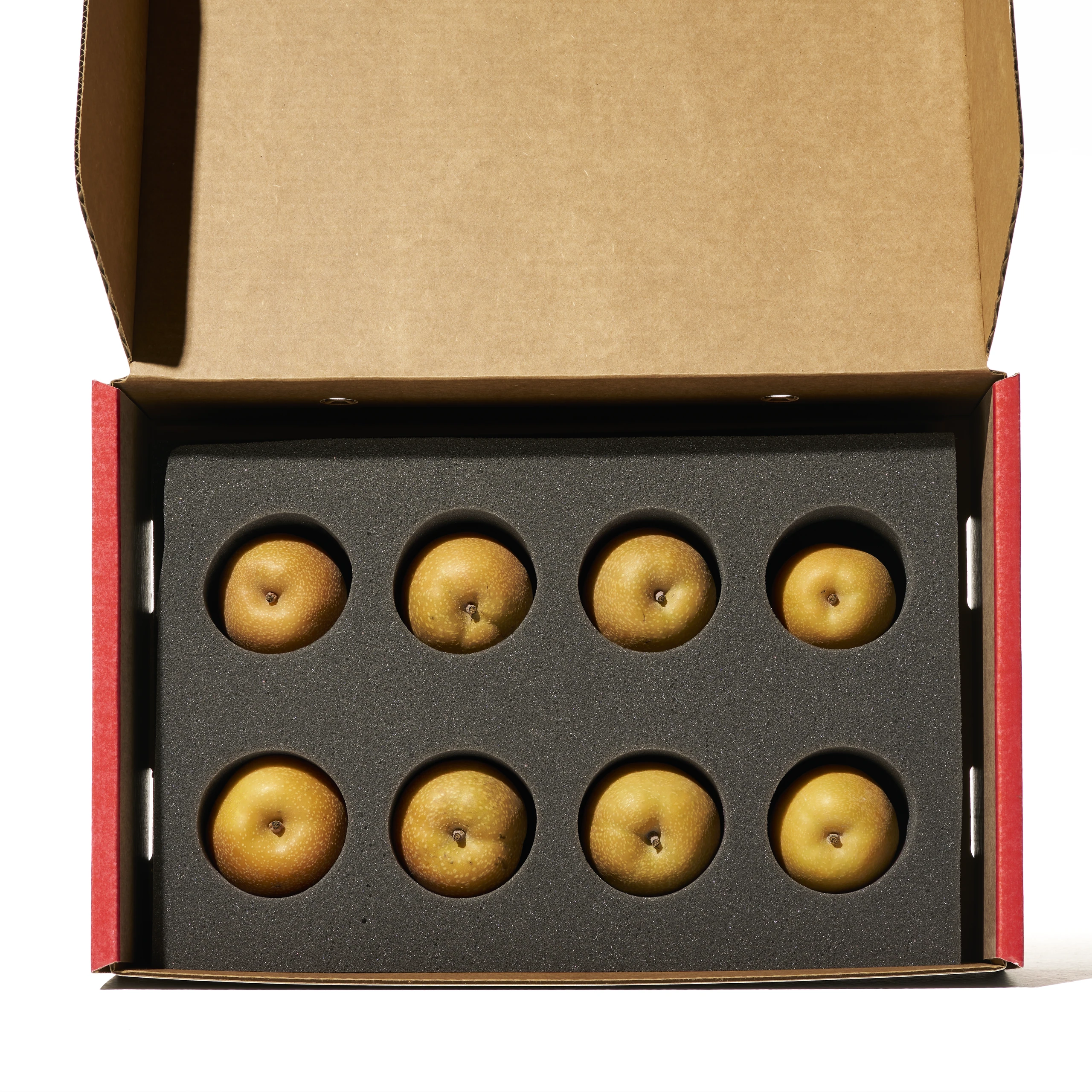 Open Gift Box with Pears Inside